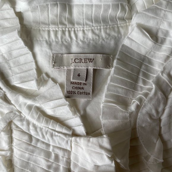 J.CREW White Button Down Size 4 - Picture 3 of 4